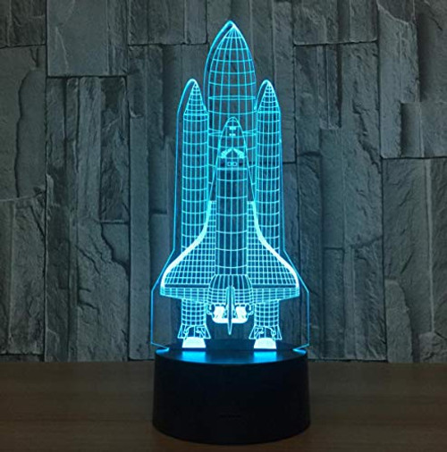 epicurism Spacecraft 7 Color Lamp 3D Visual Led Night Light for Kids Touch USB Table Lampara Lampe Baby Sleeping Nightlight Kid Room Light epicurism Spacecraft 7 Color Lamp 3D Visual Led Night Light for Kids Touch USB Table Lampara Lampe Baby Sleeping Nightlight Kid Room Light