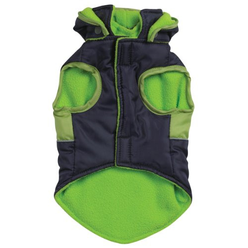 East Side Collection Polyester Brite Stripe Dog Parka X-Large 24-Inch Navy