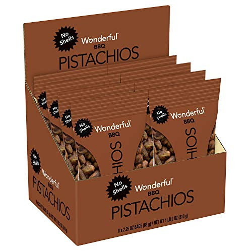 Wonderful Pistachios No Shells BBQ 2.25 Oz Bag -Pack Of 8- Wonderful Pistachios No Shells BBQ 2.25 Oz Bag -Pack Of 8-