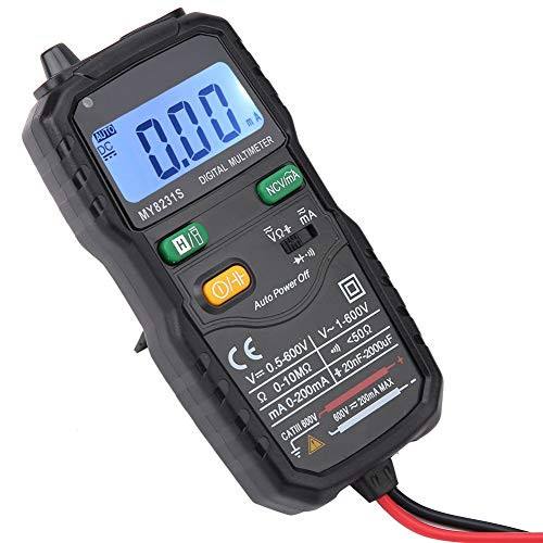 Backlit LCD Display Digital Meter for Electricians 2000 Counts Measurements Resistance Voltage Current Intelligent for Indoor Outdoor for Office
