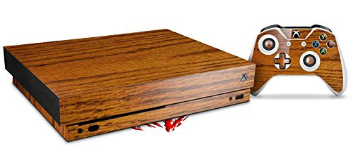 Skin Wrap for XBOX One X Console and Controller Wood Grain - Oak 01
