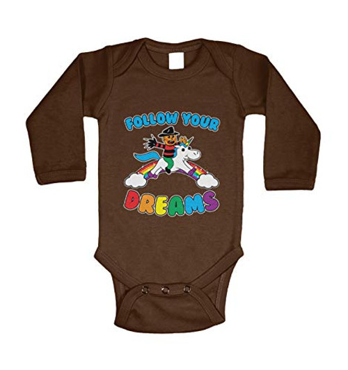 Haase Unlimited Follow Your Dreams - Nightmare Freddy Long Sleeve Bodysuit -Brown - Long Sleeve 18 Months- Haase Unlimited Follow Your Dreams - Nightmare Freddy Long Sleeve Bodysuit -Brown - Long Sleeve 18 Months-