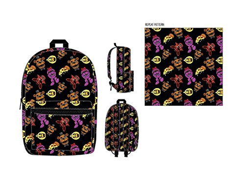 Five Nights at Freddy's Characters Allover Print Backpack Bookbag