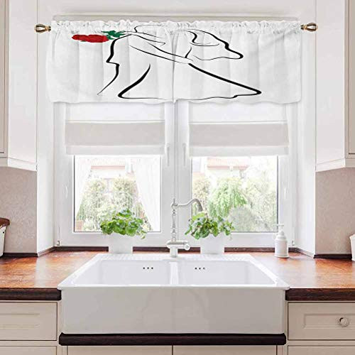 carmaxs Wedding Valances for Bathroom Classical Simple Silhouette of Wedding Couple in Love Red Roses Happy Moments 42 inch x 18 inch Vermilion Black carmaxs Wedding Valances for Bathroom Classical Simple Silhouette of Wedding Couple in Love Red Roses Happy Moments 42 inch x 18 inch Vermilion Black