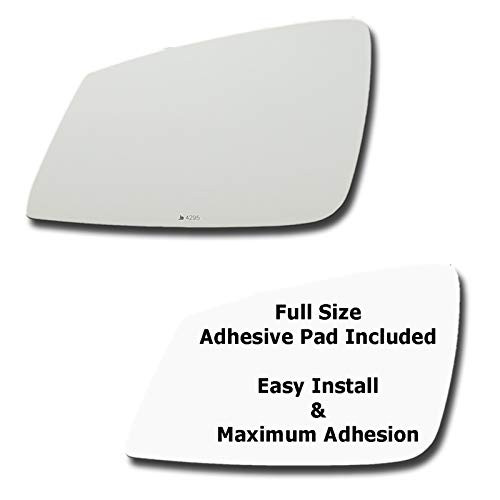 Mirror Glass  Plus Full Size Adhesive Pad for 2014-2016 BMW 428i Driver Side Replacement - Dim Fit Over
