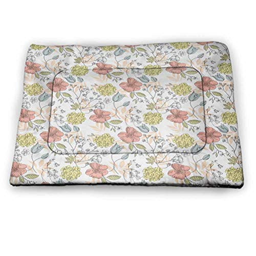 Crate Bed Pet Mat Psychedelic Punny Dogs Sofa Sleeping Graffiti Art Lines Lips and Hearts with Arrows Love Inscription Teen Romance Use for Dogs Cat PetAll Seasons Multicolor -23 inchx15.5 inch-