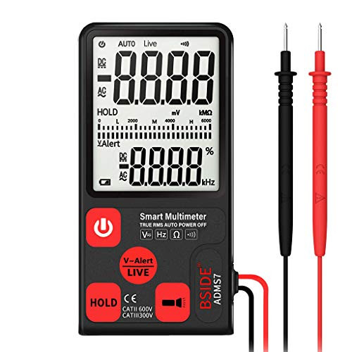 Rhfemd Portable Digital Multimeter Auto AC/DC Voltage Universal Meter Ohm Tester LCD Display Kits