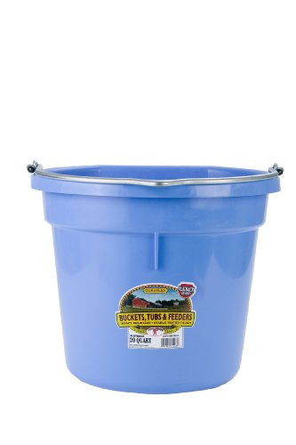 Miller Manufacturing P20FBBERRYBLUE Plastic Flat Back Bucket for Horses 20-Quart