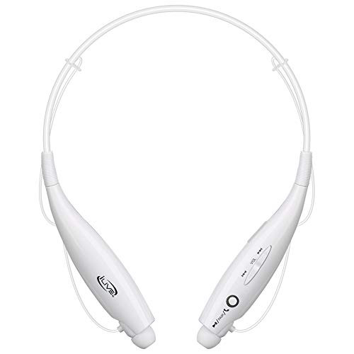 iLive Bluetooth Neckband Earbuds, Include 3 Sets of Ear Tips and Micro-USB to USB Cable, White (IAEB18W)