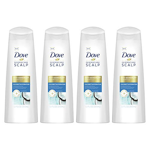 Dove Dermacare Dandruff Shampoo for Dry Scalp Coconut  and  Hydration Anti-Dandruff Shampoo 12oz Pack of 4