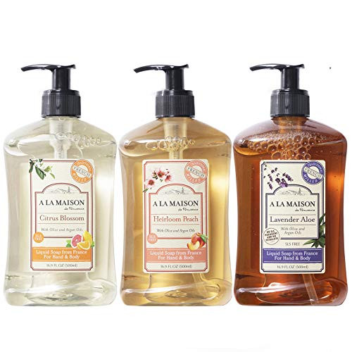 A La Maison de Provence Liquid Soap Citrus Blossom Heirloom Peach and Lavender Aloe 16.9 Oz each A La Maison de Provence Liquid Soap Citrus Blossom Heirloom Peach and Lavender Aloe 16.9 Oz each