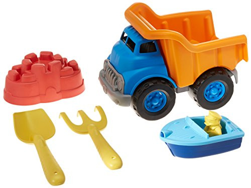 Green Toys Dump Truck with Sport Boat & Sand Toys