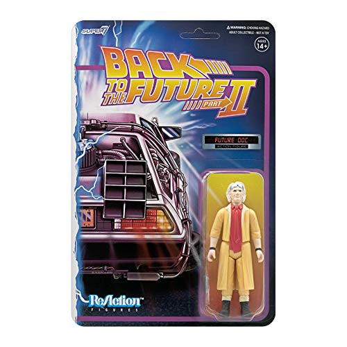 SUPER7 Back to The Future 2 Doc Brown Future Reaction Figure 3.75 inch SUPER7 Back to The Future 2 Doc Brown Future Reaction Figure 3.75 inch