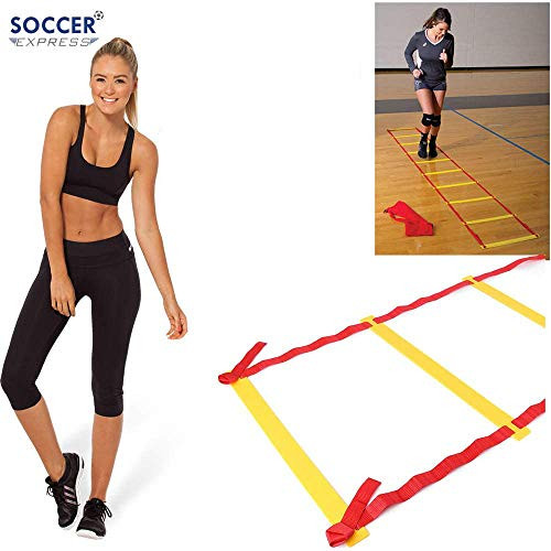 Agility Ladder exercise equipment with carry bag - speed ladder equipment - rope ladder - workout ladder - Excersize equipment for training ladder speed ladder - Footwork ladder - 17 Rungs