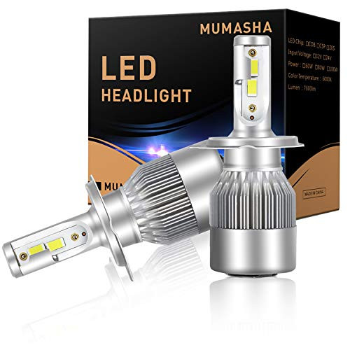 MUMASHA LED Headlight Bulbs Headlight bulb H4 9003 Hi/Low All-in-One Conversion Kit Led headlights with 6pcs2 CSP Chips 10000 Lm 6500K Cool White Beam Bulbs IP68 Waterproof