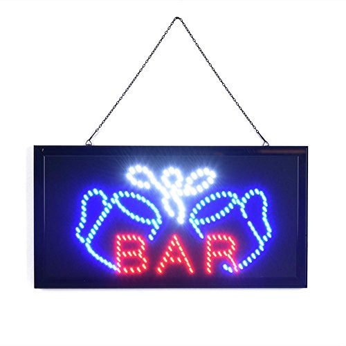 GOTOTOP Led Bar Signs Bar Open Sign Led Neon Light Sign Electric Display Sign Pub Club Window Display Light Lamp for Shop Fronts/Windows10.24 x 20.08inch