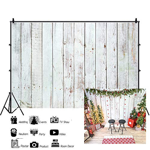 LFEEY 7x5ft Wood Backdrops for Photography Retro Grunge White Wood Texture Background Abstract Portrait Wooden Photo Studio Props for Photography Photo Backdrop
