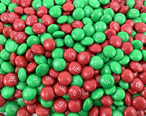 Sunny Island M and Ms Milk Chocolate Candy Green Red Candy Shell Bulk - 3 Pound Bag