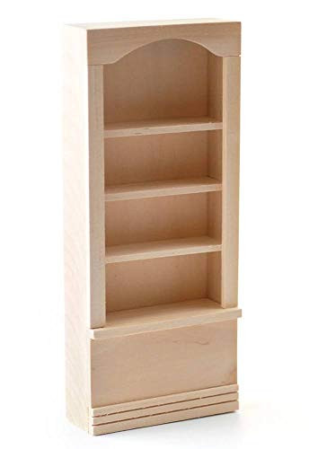 Melody Jane Dollhouse Bare Wood Shop Fitting Store Display Shelf Miniature Bookcase Unit