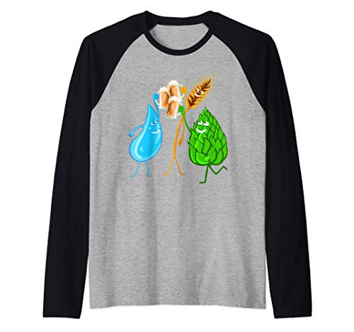 Craft Beer Brewing Barley Water Hops funny Homebrew Brewing Raglan Baseball Tee Craft Beer Brewing Barley Water Hops funny Homebrew Brewing Raglan Baseball Tee
