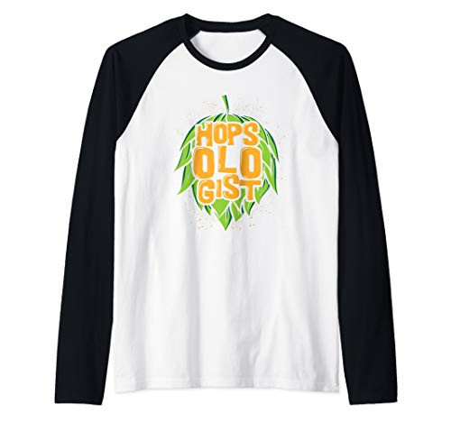 Hopsologist Funny Craft Beer Drinking Humor Raglan Baseball Tee