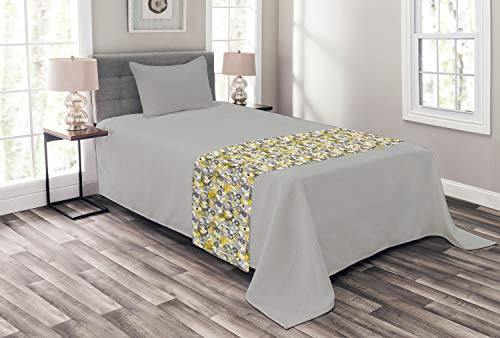 Ambesonne Grey and Yellow Bed Runner Hand Drawn Sketchy Geometrical Retro Modern Circles Image Decorative Accent Bedding Scarf for Hotels Homes and Guestrooms White Beige Ambesonne Grey and Yellow Bed Runner Hand Drawn Sketchy Geometrical Retro Modern Circles Image Decorative Accent Bedding Scarf for Hotels Homes and Guestrooms White Beige