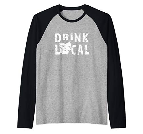 Drink Local Ohio Craft Beer OH Brewers and Breweries Souvenir Raglan Baseball Tee Drink Local Ohio Craft Beer OH Brewers and Breweries Souvenir Raglan Baseball Tee