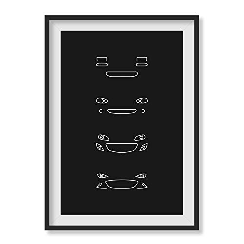 Mazda Miata MX-5 Generations Shadow Line Inspired Poster Print Wall Art of the History and Evolution of the Miata -Car Models NA Miata NB Miata NC Miata ND Miata-