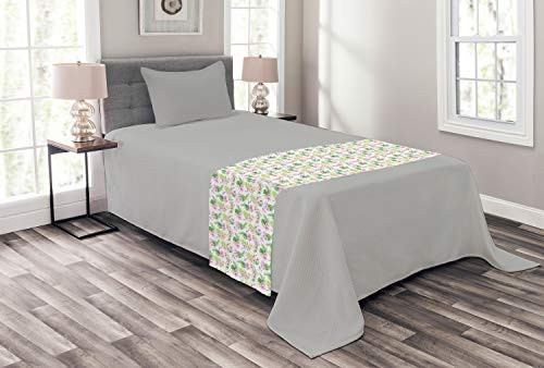 Ambesonne Luau Bed Runner Hawaiian Flower Hibiscus with Exotic Green Leaves and Birds Botany Print Decorative Accent Bedding Scarf for Hotels Homes and Guestrooms Baby Pink Green Yellow Ambesonne Luau Bed Runner Hawaiian Flower Hibiscus with Exotic Green Leaves and Birds Botany Print Decorative Accent Bedding Scarf for Hotels Homes and Guestrooms Baby Pink Green Yellow