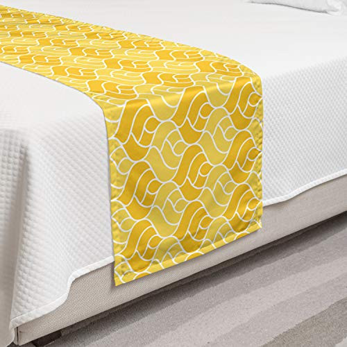 Ambesonne Abstract Bed Runner Doodle Romantic Valentines Day Roses of Love and Affection Decorative Accent Bedding Scarf for Hotels Homes and Guestrooms Marigold Yellow White Ambesonne Abstract Bed Runner Doodle Romantic Valentines Day Roses of Love and Affection Decorative Accent Bedding Scarf for Hotels Homes and Guestrooms Marigold Yellow White