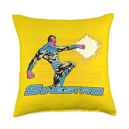 Green Lantern Sinestro Yellow Lantern Throw Pillow 18x18 Multicolor