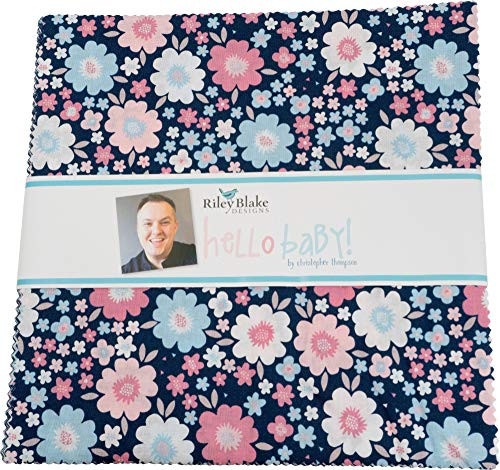 Christopher Thompson Hello Baby 10" Stacker 42 10-inch Squares Layer Cake Riley Blake 10-7570-42 Christopher Thompson Hello Baby 10" Stacker 42 10-inch Squares Layer Cake Riley Blake 10-7570-42