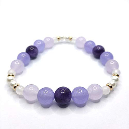 PRESENT - Handmade 8mm Charoite Lavender Chalcedony Purple Grape Agate Beaded Stretch Bracelet PRESENT - Handmade 8mm Charoite Lavender Chalcedony Purple Grape Agate Beaded Stretch Bracelet