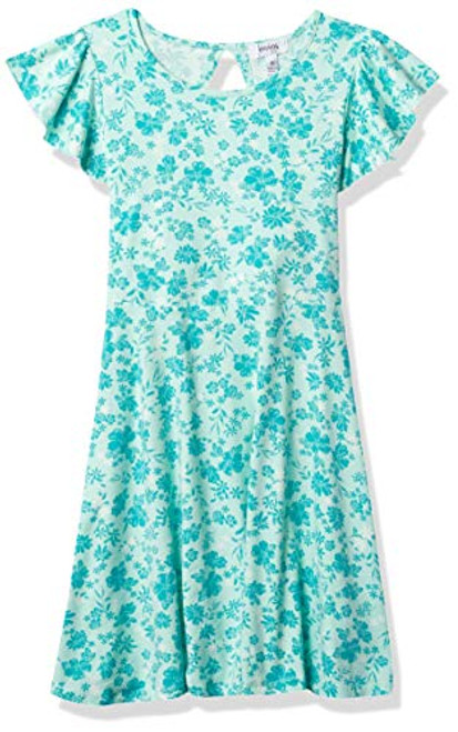 Speechless Girls Flutter Sleeve Knit Fit and Flare Dress Mint 8