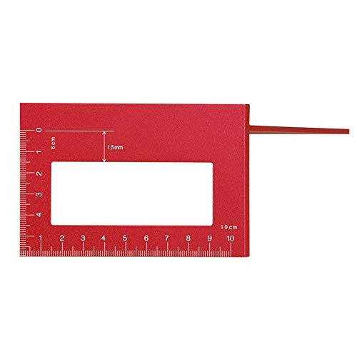 Ymiko Woodworking Square Angle Ruler 45/90 Degrees Scriber Ruler Multifunctional Measure Ruler Aluminum Alloy Marking Gauge Line Scriber Carpenter Woodworking Measuring Tool -??-