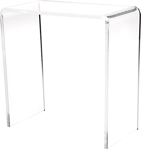 Plymor Clear Acrylic Vertical Rectangular Display Riser 6 inch H x 6 inch W x 3 inch D -3/16 inch Thick-