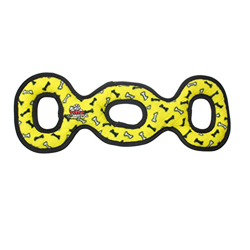 TUFFY Ultimate 3WayTug Durable Dog Toy -Yellow Bone-