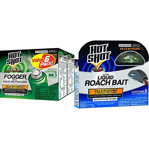 Hot Shot Fogger6 with Odor Neutralizer 3/2-Ounce 2-Pack  and  HG-95789 Roach Killer 6-Count Brown/a