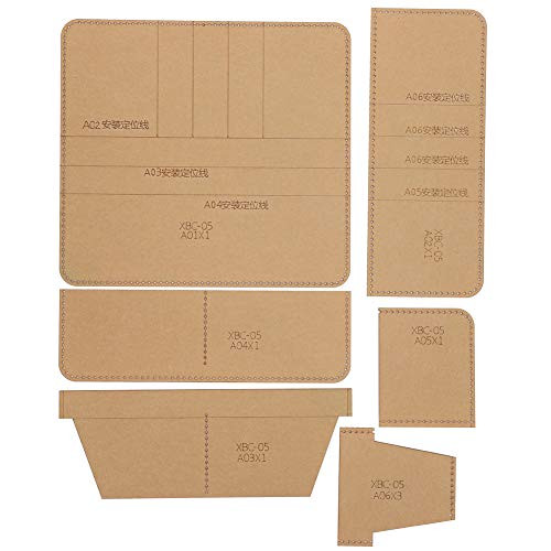 Zerodis Wallet Pattern Acrylic DIY Acrylic Wallet Template Leather Craft Template Acrylic Wallet Template Leather Bag Pattern Templates Stencil with Clear Acrylic Making Mould
