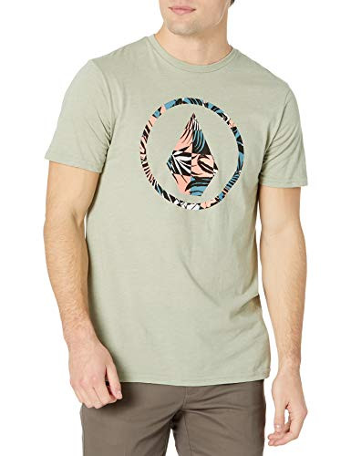 Volcom Mens Modern Fit Side Seam Tee Shirt Sea Grass Green Large