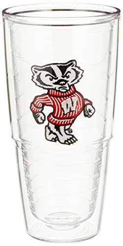 Tervis Wisconsin University Badger Emblem Tumbler (Set of 2), 24 oz, Clear