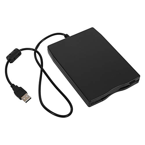 DOCOOP USB Floppy Drive 3.5inch USB External Floppy Disk Drive Portable 1.44 MB FDD USB Drive Plug and for PC Windows 10 7 8 Windows XP Vista Black