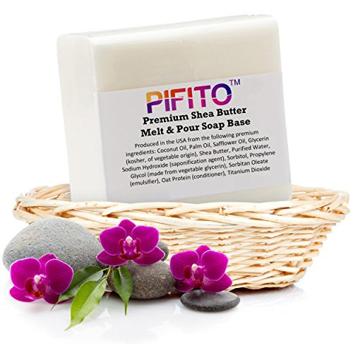 Pifito Premium Shea Butter Melt and Pour Soap Base (5 lb) - 100% Natural Glycerin Soap Base - Luxurious Soap Making Supplies Pifito Premium Shea Butter Melt and Pour Soap Base (5 lb) - 100% Natural Glycerin Soap Base - Luxurious Soap Making Supplies