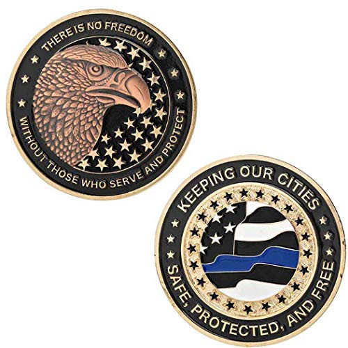 Challenge Coin Thin Blue Line - 4th of July