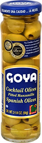 Goya Foods Cocktail Pitted Olives 2.25-Ounce -Pack of 12-