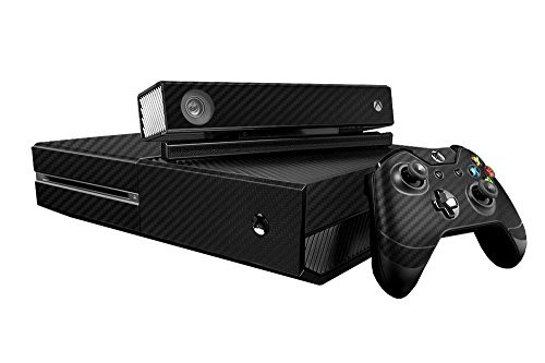 3D Carbon Fiber Black - Air Release Vinyl Decal Faceplate Mod Skin Kit for Microsoft Xbox One -XB1- Console by System Skins