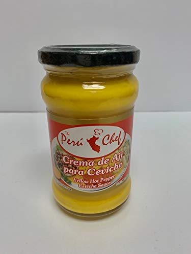 The Peru Chef Crema De Aji Para Ceviche - Yellow Hot Pepper Ceviche Sauce - Net.Wt 10.5 oz