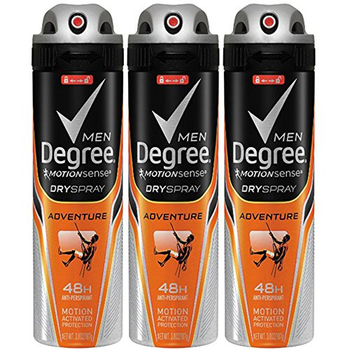 Degree Deodorant 3.8 Ounce Mens Dry Spray Adventure -113ml- -3 Pack- Degree Deodorant 3.8 Ounce Mens Dry Spray Adventure -113ml- -3 Pack-