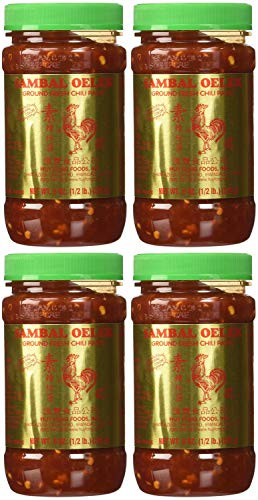 Huey Fong Sambal Oelek Chili Paste 8 Oz Pack of 4