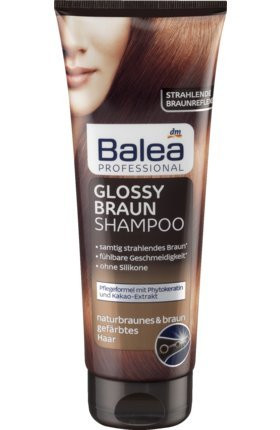 Balea Professional Shampoo Glossy Brown 250 ml -pack of 2- - German product
